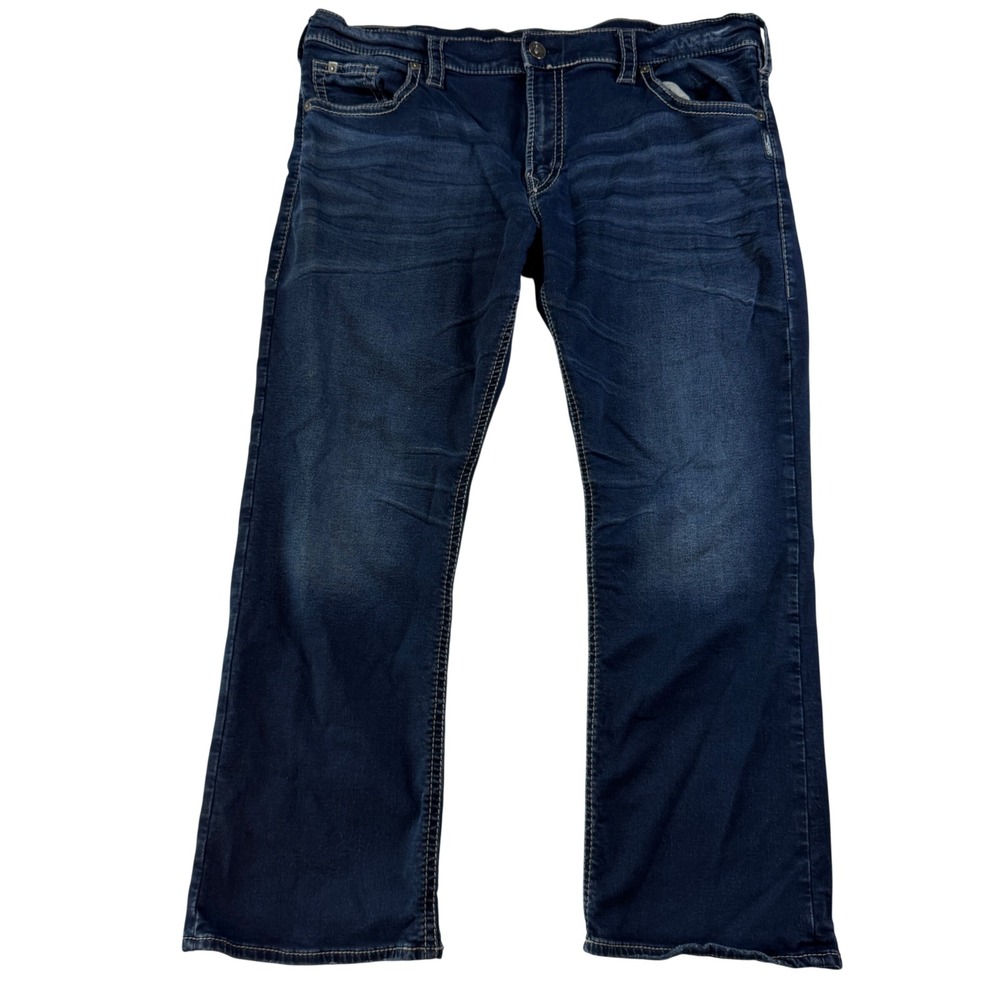 Silver Jeans Zac Relaxed Fit Straight Leg Dark Wash Jeans Men's Size 42x30